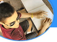Student Reading Braille Header Image